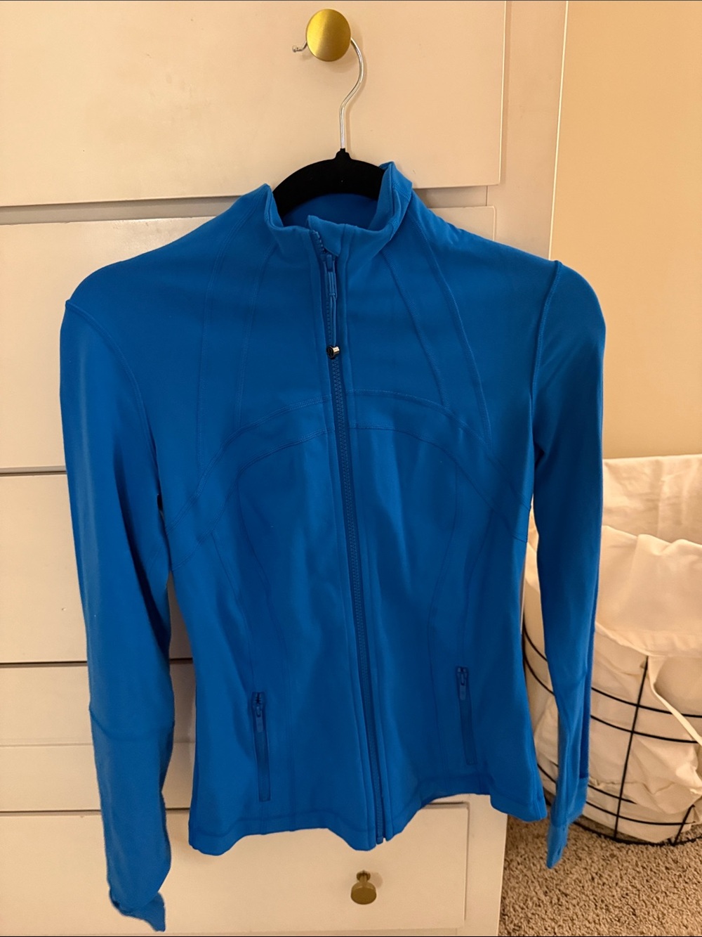 Womens Blue Full-Zip Athletic Jacket